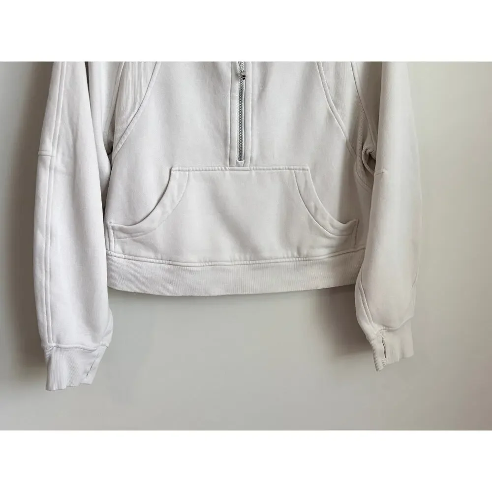 Lululemon Scuba Oversized Funnel Neck Half Zip Sweatshirt Natural Ivory XS / S - Picture 5 of 11
